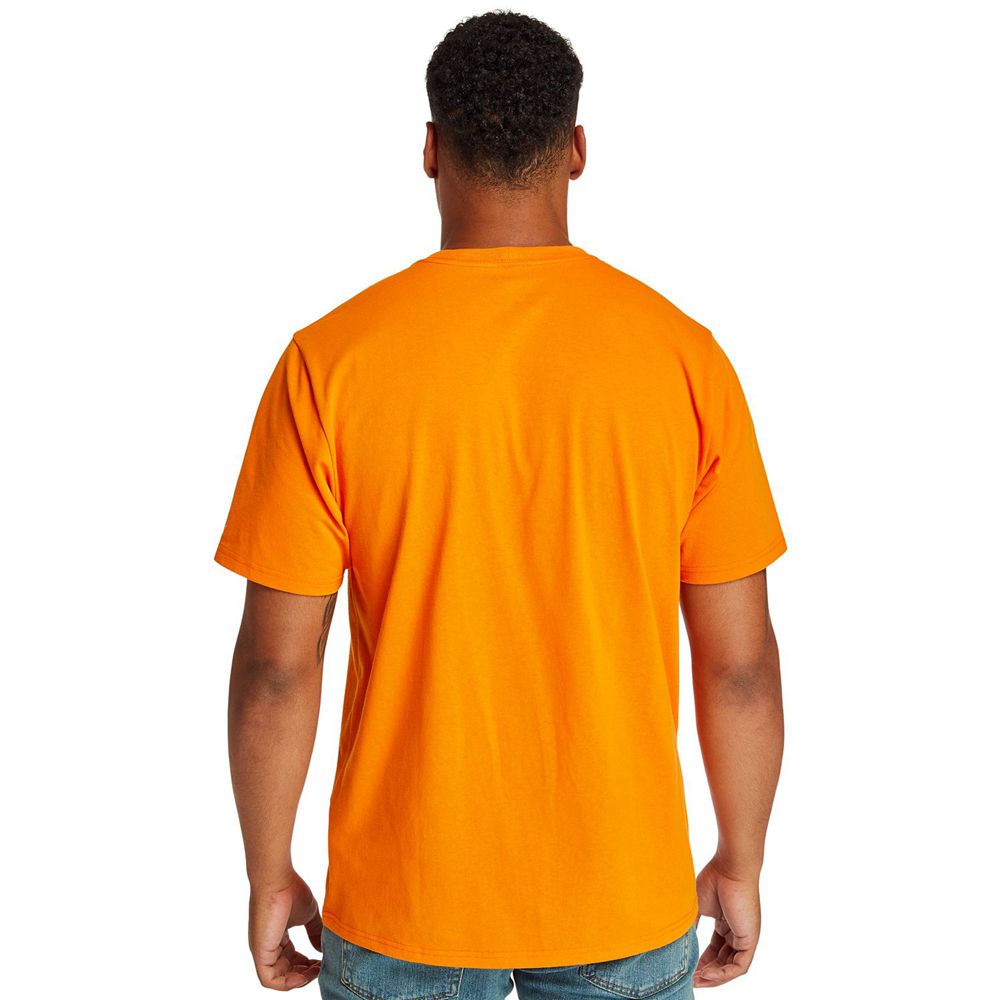 Camisetas Timberland Hombre Pro® Manga Corta Base Plate Wicking Logo Naranjas - Chile SHI-850713